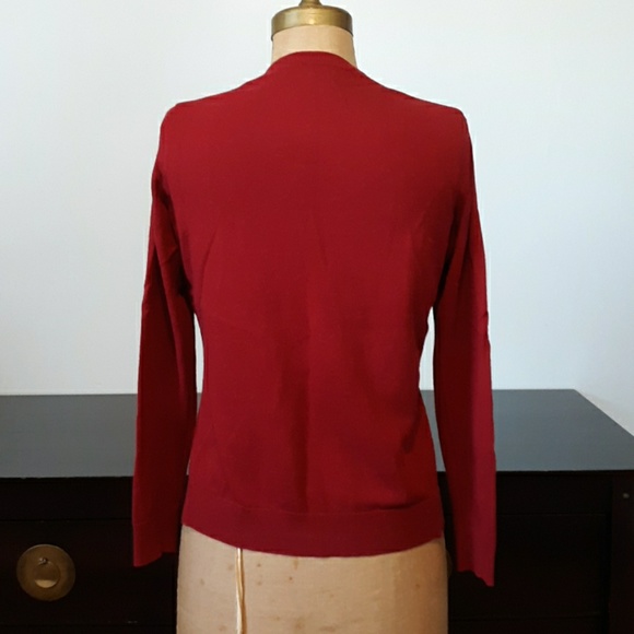 Karen Scott Burgundy Cardigan Sweater, size M - Picture 3 of 5